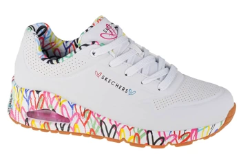 buty sneakers damskie Skechers Uno-Loving Love 155506-WHT